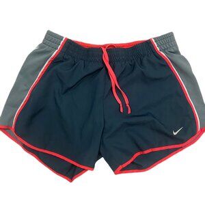 Nike Navy, Grey, and Bright Red Dri-FIT Running Shorts